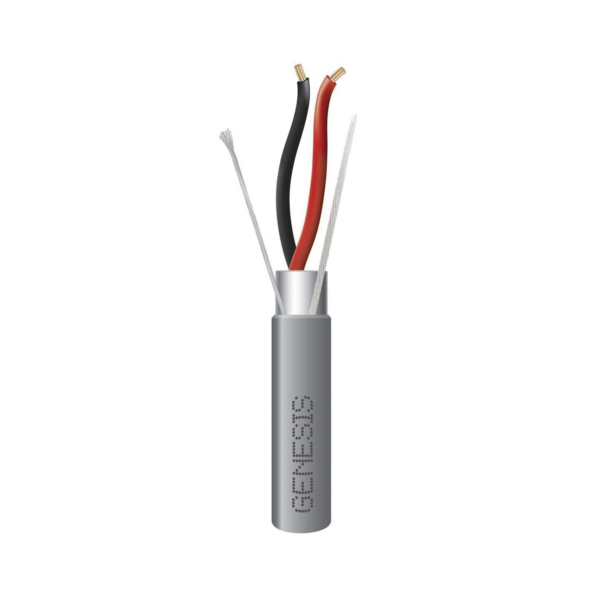 Bobina de 305 Metros / Cable 2 x 22 AWG / Color Gris / Blindado / Riser / Aplicaciones de Audio Control de Acceso y Automatización
