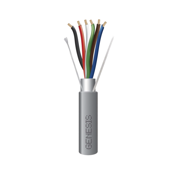 Bobina de 305 Metros de Cable / 6 x 22 AWG Blindado / Color Gris / Para Aplicaciones de Audio, Seguridad y Control