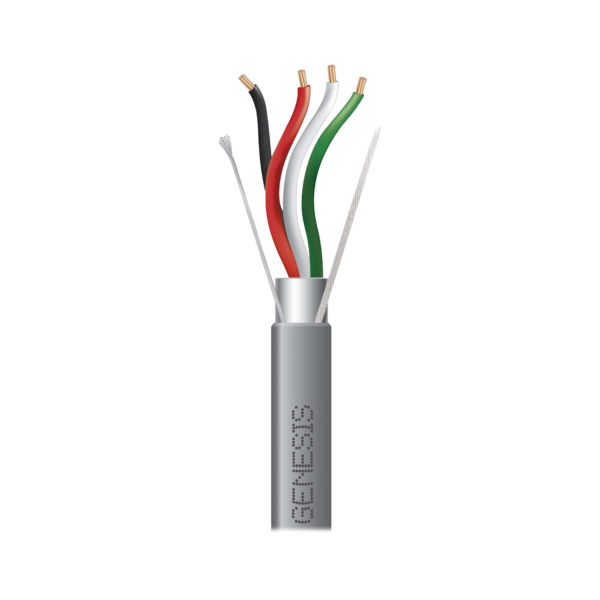 Bobina de 305 Metros / Cable 4 x 18 AWG / Color Gris / Blindado / Riser / Aplicaciones de Audio Control de Acceso y Automatización