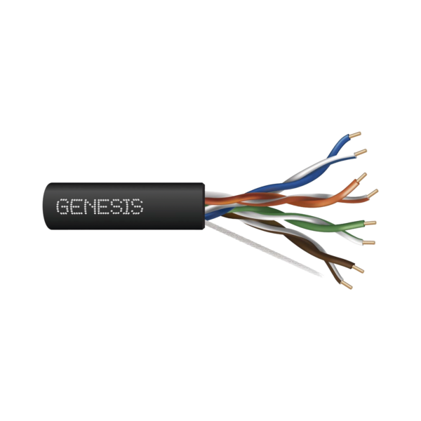 Bobina de Cable de 305 Metros UTP Cat6 RISER / Color Negro / UL, CMR SPNLS, Probado a 350 Mhz / Para Aplicaciones de CCTV, Redes de Datos, IP megapixel, Control RS485