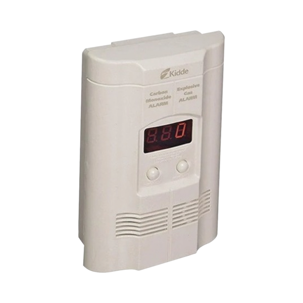 Detector Autónomo de Monóxido de Carbono (CO) y Gases Explosivos (Propano y Metano) �??Pantalla Digital �?? Conexión Directa a 120 VCA �?? Batería de Respaldo Incluida