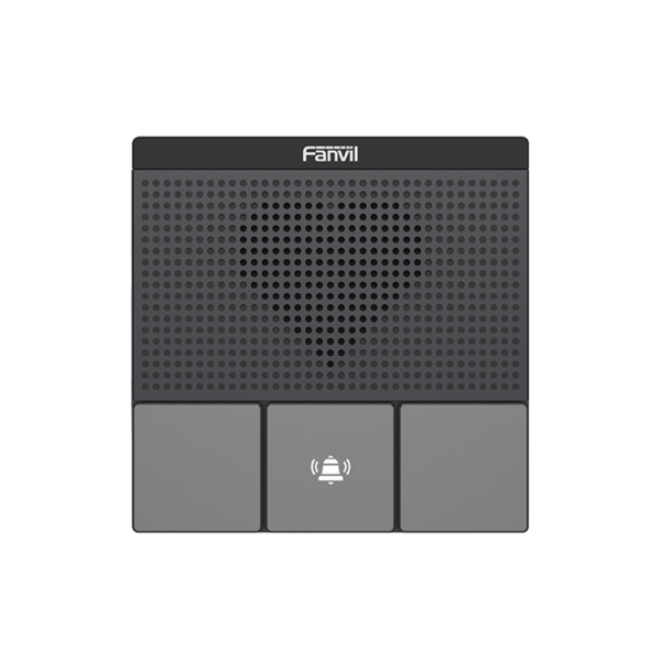 Mini Intercomunicador Wi-Fi para hotelería, hospitales, con diseño elegante, PoE, 3 botones, 1 relevador integrado de salida y entrada.