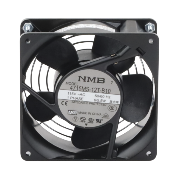 Ventilador Axial Compacto, de 4 Pulgadas, 49 CFM, 115 Vca, De Acero, Color Negro