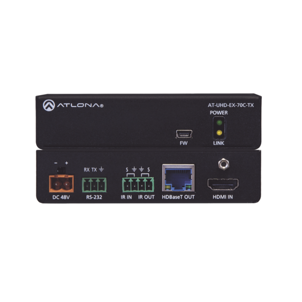 Transmisor 4K/UHD HDMI sobre HDBaseT con control y PoE