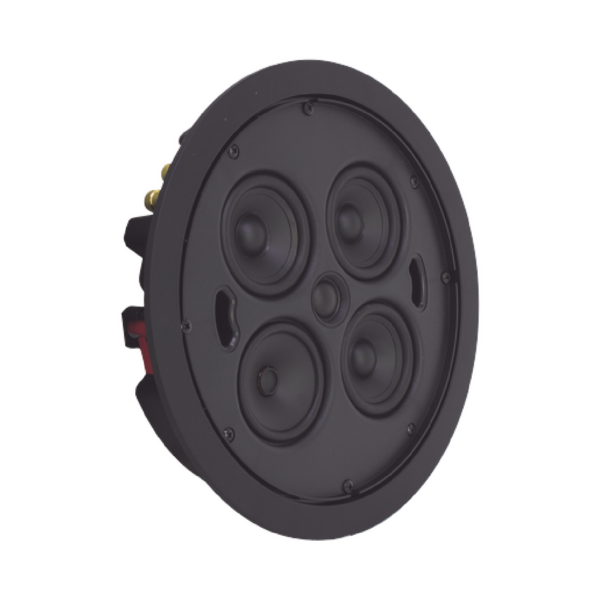 Altavoz delgado de 3 vías para empotrar en el techo tres woofers de 3 ", un altavoz de medios de 3" y (1) tweeter de cúpula de seda de 20 mm