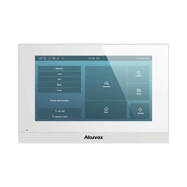 Monitor Linux / Pantalla Touch de 7 Pulgadas / SIP / POE / WIFI / Compatible con Frentes de Calle Akuvox