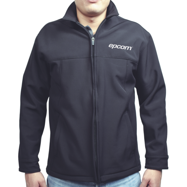 Elegante Chamarra para Caballero Color Negro Fabricada en Poliéster Dry Fit Impermeable