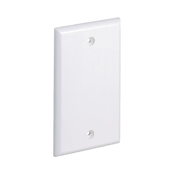 Placa de Pared Ciega Universal, Material ABS, Color Blanco