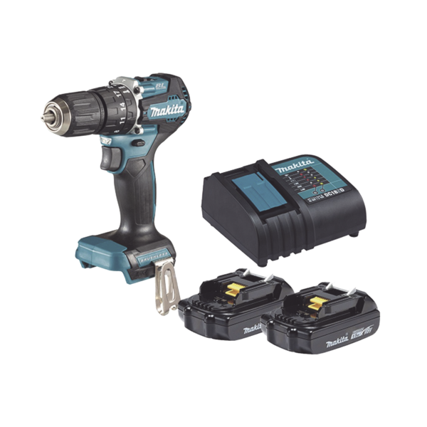 Rotomartillo/Taladro Inalámbrico SIN CARBONES, Broquero de 1/2", 1,700 RPM, 18V�??, Torque: 42 N.m C/2 Bat. (1.5Ah) y Cargador.