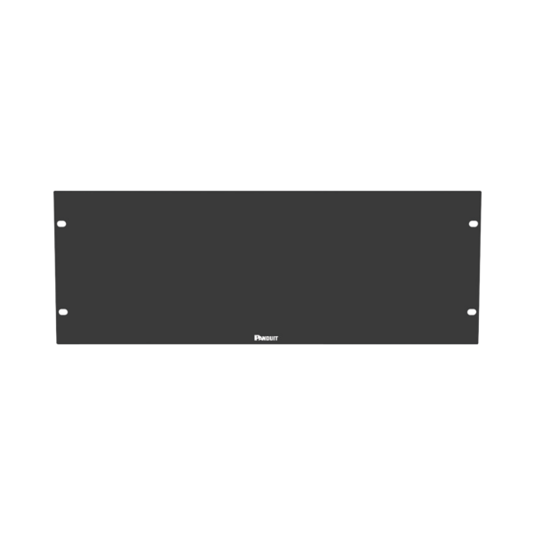Tapa Ciega Para Rack Estándar de 19in, Plano, de Acero, 4UR, Color Negro