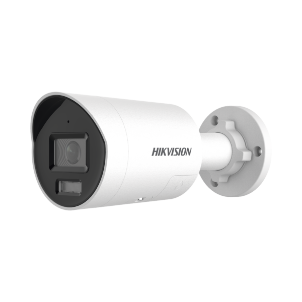 [Dual Light + ColorVu] Bala IP 8 Megapixel (4K) / Lente 2.8 mm / 40 mts IR + 40 mts Luz Blanca / Exterior IP67 / Luz Intermitente y Alerta de Audio / Micrófono Integrado / ACUSENSE (Filtro de Falsas Alarmas) / Metal / ACUSEARCH
