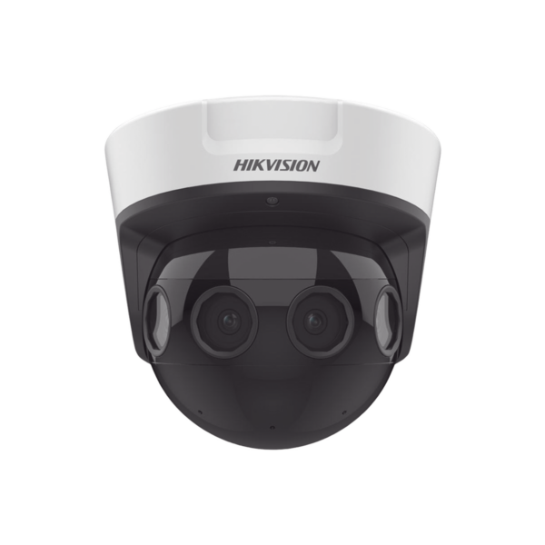 PanoVu Series / Vista Panorámica 180° / 8 Megapixel en Total / 4 Lentes 2.8 mm (2 Megapixel) / 20 mts IR EXIR / Exterior IP67 / IK10 / 12 Vcc / PoE+ / MicroSD