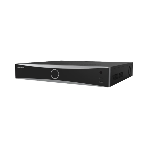 [Acusearch] NVR 12 Megapixel (4K) / 32 canales IP / 16 Puertos PoE+ / Reconocimiento Facial / AcuSense (Evita Falsas Alarmas) / 4 Bahías de Disco Duro / Switch PoE 300 mts / HDMI en 4K / Alarmas I/O
