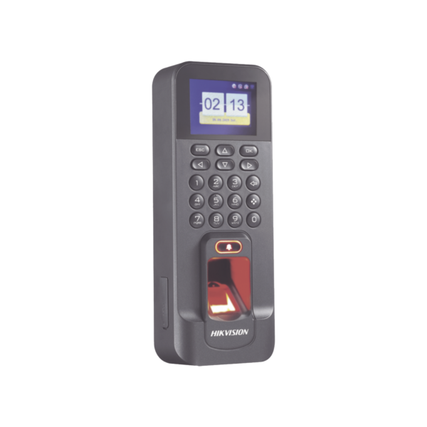 Biométrico WiFi de Acceso y Asistencia Compatible con APP Hik-Connect (P2P) / Soporta Biometrico Esclavo RS-485 / Lectura de Huella y Tarjetas EM / TCP/IP / 150,000 Eventos / Relevador para Chapa y Reportes de Asistencia
