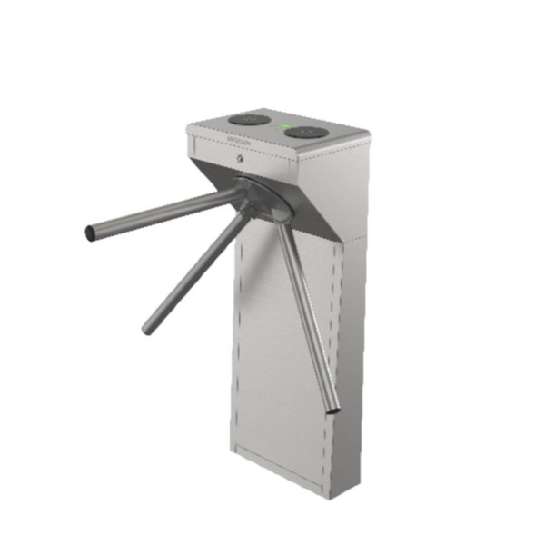 Torniquete Trípode Bidireccional de Acero Inoxidable SUS304 / 2 Millones MCBF  / Apertura en Caso de Emergencia / Integrable con cualquier Sistema de Control de Acceso / Indicadores LED de Entrada-Salida