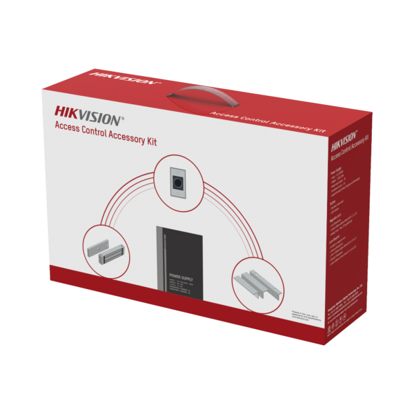 Kit de Accesorios para Ctrl de Acceso / Fuente 12 Vcd 2 A, Botón de Salida y Chapa Magnética 600 Lbs / Para instalación de control de acceso autónomo (Facial Min Moe, Teclados, Lectores de Huella etc)