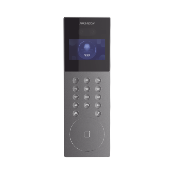 Videoportero IP Multiapartamento con Reconocimiento Facial / Llamada a App HikConnect (requiere monitor) / Protección IP65 / Apertura por Rostro, Tarjeta o App