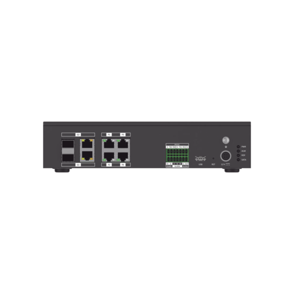 Servidor De Trafico Vehicular / 8 CH de Video /  H.265 / Interfaz Optica 2 / Hasta 4 TB HDD