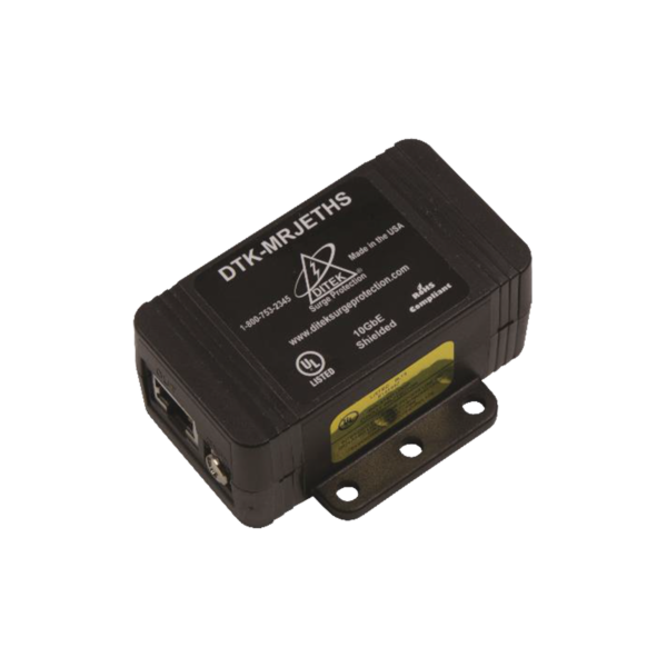 Protector de un solo canal 10GbE para sistemas de CCTV , Ideal para protección de cableado categoría CAT5e, CAT6 y CAT6A.