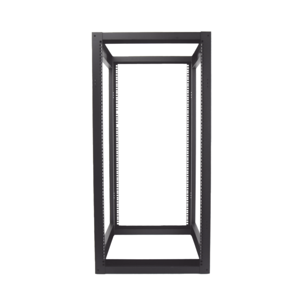 Rack Estándar 19" de 4 Postes, Acero, 24 Unidades, Profundidad Ajustable.