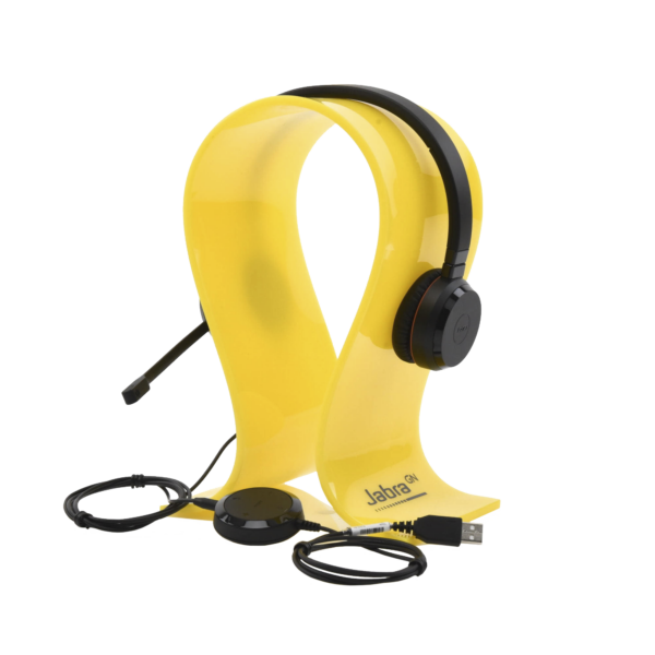 Jabra Evolve 30 Duo con conexión USB / 3.5mm, micrófono con cancelación de ruido y controlador en el cable con botones e indicadores LED (5399-823-309)