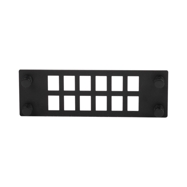 Placa Para 12 Adaptadores de Fibra Óptica, Uso con Gabinetes FPONE3 y FPONE4