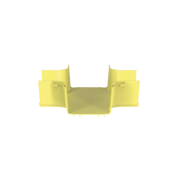 Accesorio de 4 Vías Horizontal, Con Ángulos a 90º, Para Canaletas FiberRunner™ 6X4, Color Amarillo