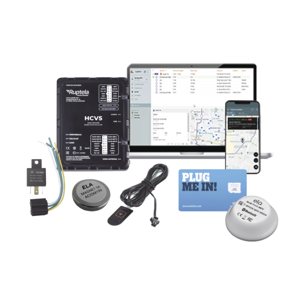 Kit de Localizador 4G LTE / Incluye MICROSIM30M2M +  datos por 1 mes + 1 EPCOMGPSMENSUAL + 12RELAY + Botón SOS + BLUEPUCKRHT