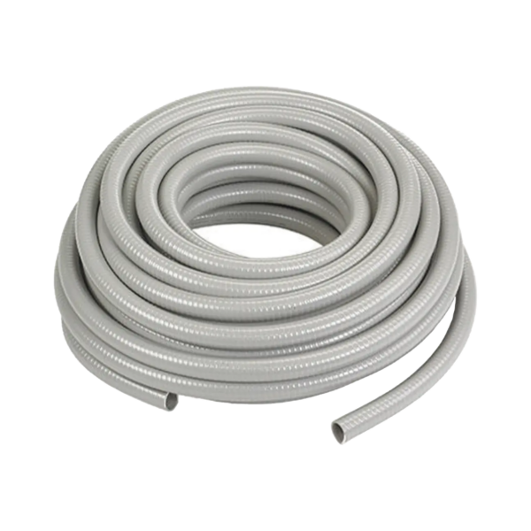 1 Pie de Manguera hermética tipo PolyTuff no metálica, gris de 1 1/2". Uso comercial/industrial.