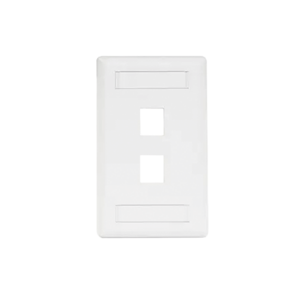 Placa Frontal para 2  Puertos Teléfono/Datos/Multimedia/ Color Blanco.