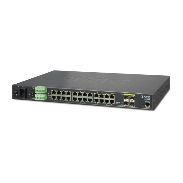 Switch Industrial Administrable 24 Puertos 1000Mbps con 4 Puertos SFP