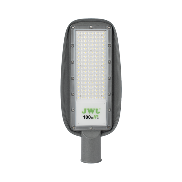 Luminaria LED  de 100 W / 100 - 265 V CA~50/60 Hz / Fotocelda  / Color Blanco/ Dimensiones 200 x 465 x 78 mm / Ángulo de Luz 135°.