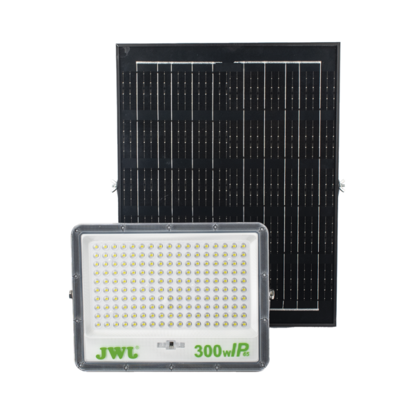 Reflector con Panel Solar 300 W /  Batería 3.2  V CD / T.C.C. 6 500 K / IP66.