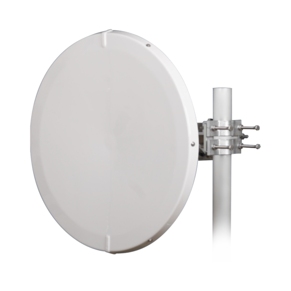 Antena Direccional de Alto Rendimiento / 31 dBi / 2 ft / 5.9-7 GHz / Conectores RP-SMA / Alto Aislamiento al Ruido / Fácil Montaje y herraje de acero inoxidable /  Radomo Incluido