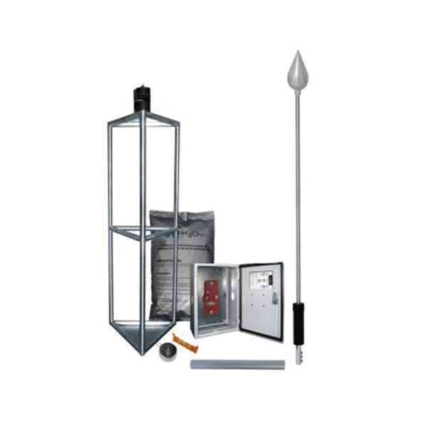 Kit de Pararrayo con Punta con Diámetro de Protección de 300 metros, fabricada en Acero Inoxidable