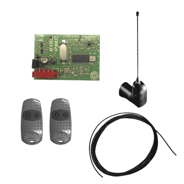 Kit Receptor inalámbrico con antena / Hasta 45M en linea de vista / INCLUYE dos controles  y 3 metros de cable RG58 para la antena