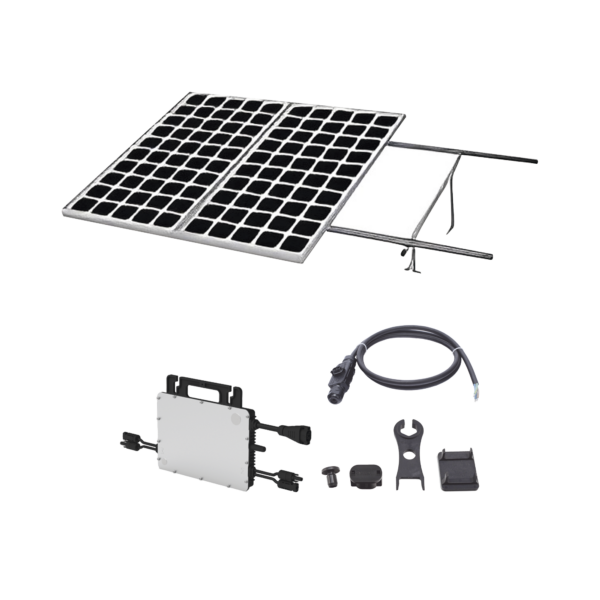 Kit Solar para Interconexión de 1.1 KW de Potencia Pico 220Vcc con Microinversor 1KW y 2 Módulos de 550 W (Incluye Montaje )