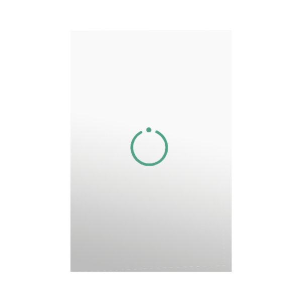 (ZWAVE) Interruptor On/Off panel táctil touch inalámbrico Zwave Plus 1 boton. No requiere cable neutro, Compatible con Hubitat HC8, Álula  M2M, otros