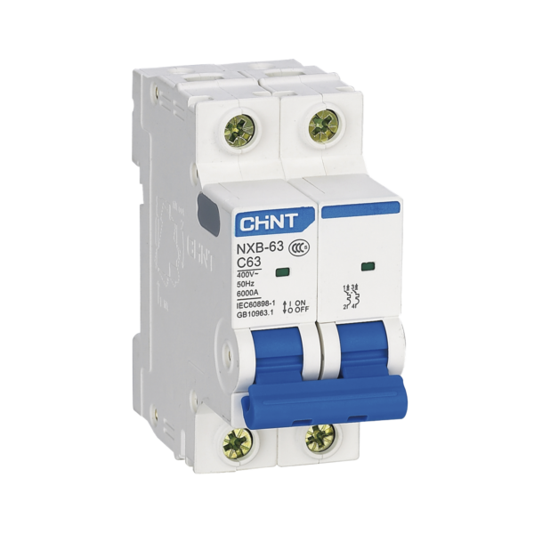 Pastilla para Riel Din, 2 Polos, 32 Amp, Vca:110/415v, 6kA, Catálogo: NXB632PC32, Serie: NXB-63.