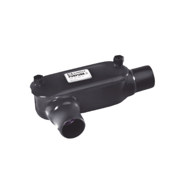 Caja Oval tipo T con Recubrimiento Exterior de PVC de 1/2" (12.7 mm).