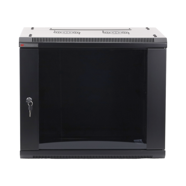 Gabinete PRECISION, Con Puerta de Cristal Templado, de 19in, 9UR, 450mm de Profundidad, Color Negro