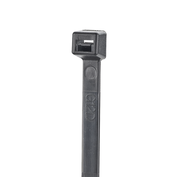 Cincho de Nylon 6.6 StrongHold™, 300mm largo x 3.6mm ancho, Color Negro, Exterior Resistente a Rayos UV, Paquete de 100pz