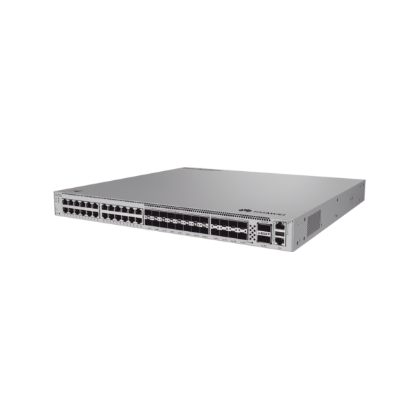 Switch Empresarial Core Híbrido Administrable Capa 3 / 24 puertos 10/100/1000 mbps / 16 Puertos SFP+ 10GE / 8 Puertos 25GE SFP28  / 2 Puertos 40/100GE QSFP28  / iStack / Ruteo Dinamico (RIP, OSPF, IS-IS y BGP) / Fuente redundante / Nube Gratis