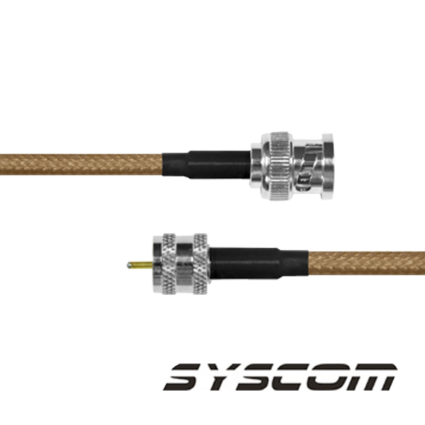Jumper de 30cm con cable Cable LP142 con conectores BNC MACHO/MINI UHF MACHO.