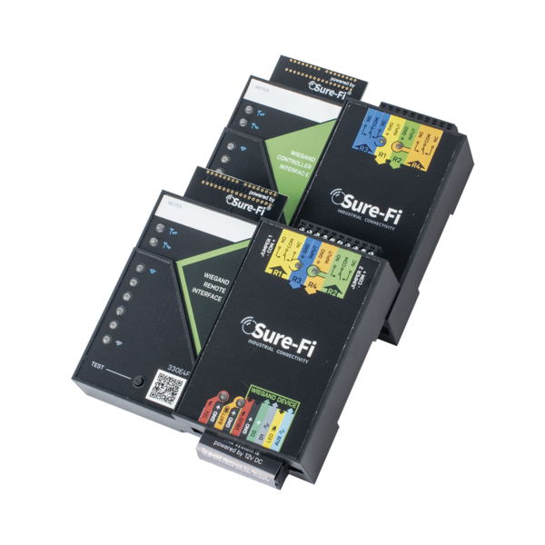 Convertidor de lectora para control de acceso (cableado a inalámbrico) / 1 Wiegand / 2 Relevadores / 2 Entradas / Atraviesa hasta 1.6 KM En Construcción o Material