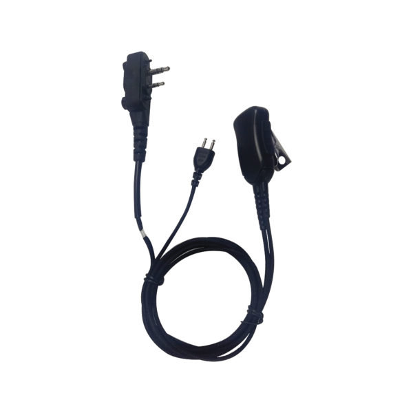 Micrófono audífono de 1 cable de fibra trenzada con sistema SNAP para radios Icom IC-F4003/4013/2000/4021/4031/4210/4230/IC-F14/3021/3013/3103/3003/1000/2000/S/T (con tornillos)