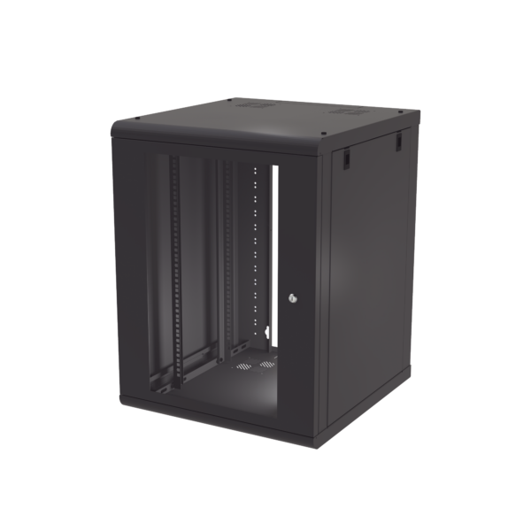 Gabinete de Pared 16U de 635 mm de Profundidad, Rack de 19'' en Acero Reforzado: Compacto y Resistente para Soluciones Profesionales