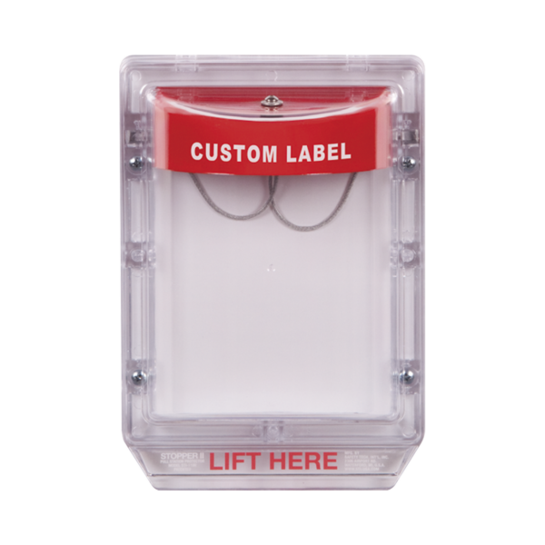 Cubierta Protectora de Policarbonato Serie Stopper II® , Con Bocina, Sin Espaciador, Montaje Empotrado, Etiqueta Personalizada