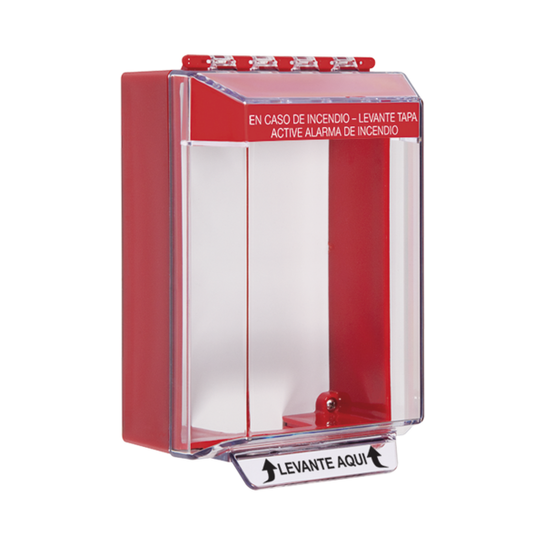 Cubierta Universal De Montaje Superficial, Con Espaciador 1.46", Serie Universal Stopper® Texto De Incendio En Español