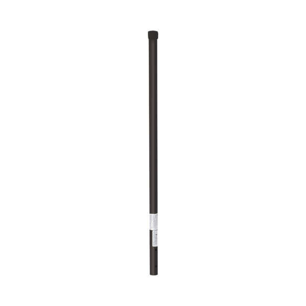 Poste de ESQUINA color Negro para Cerca Electrificada. Tubo Galvanizado cal. 18 de 1" Diam. y 0.8m Alto con Tapón, ideal para 3 aisladores